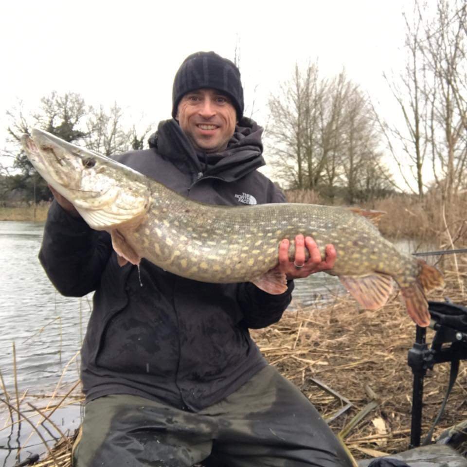 Lee with his fantastic 19lb 12oz Pike caught at Black Barn