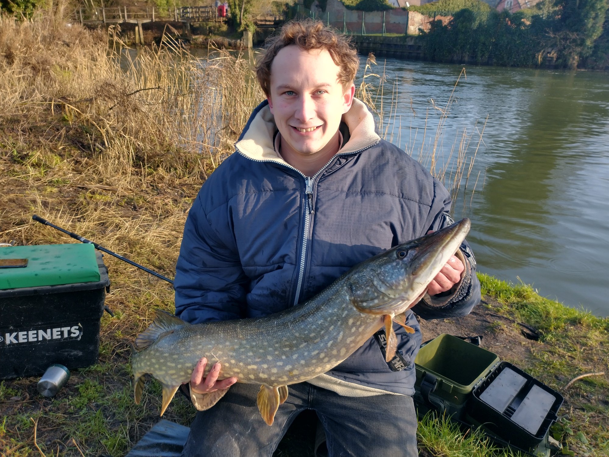 Nice Double figure Pike by Matt at Stratford Mill Pool