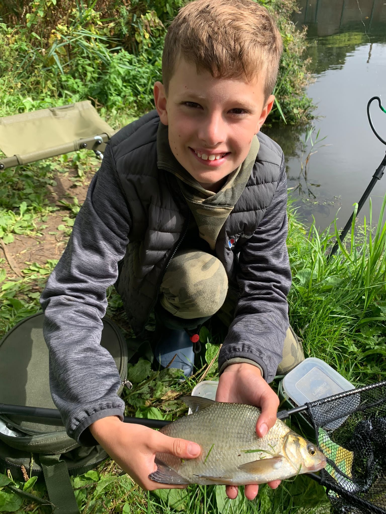 Joshua with a nice Bream from Stratford Mill